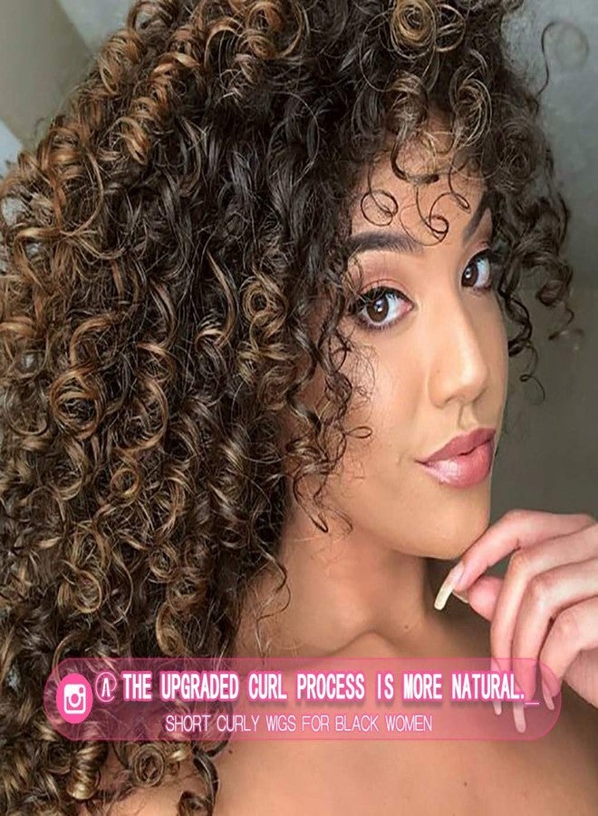 روزمايل شعر مستعار مجعد من روزمايل للنساء ذوات البشرة السمراء - شعر مستعار بني متدرج #4T30، شعر مستعار أفريقي أمريكي صناعي كامل مجعد مع غرة (مشط شعر مستعار احترافي مجاني و4 أغطية شعر مستعار مجانية) - Image 2