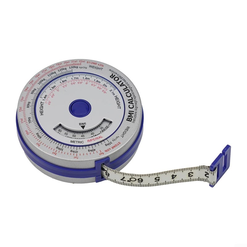 Retractable Tape Measure 150cm BMI Health Tracking Personal Goals 3PCS Blue - Image 3