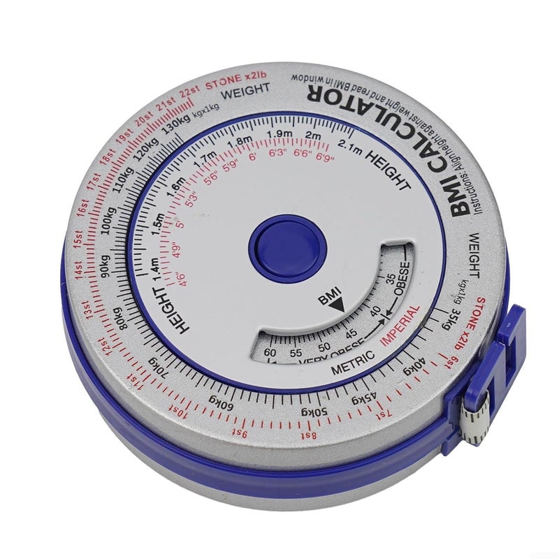 Retractable Tape Measure 150cm BMI Health Tracking Personal Goals 3PCS Blue - Image 5