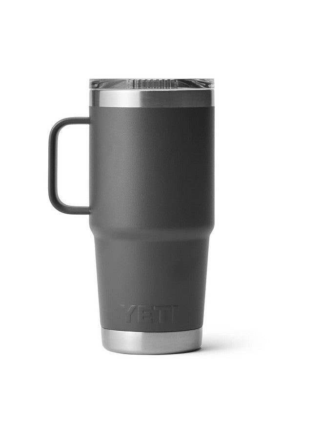 YETI YETI Rambler 20 oz Travel Mug, Stainless Steel, Vacuum Insulated with Stronghold Lid, Charcoal - Image 3