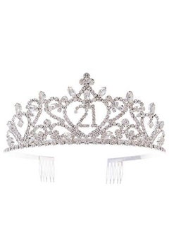 21St Birthday Tiara 21 Crown For Women Birthday Party Headband Hair Accessories Supplies (Silver Heart) - pzsku/ZD3D123736A13A1EACE2AZ/45/_/1660656560/43b46564-6618-4e4e-980a-43aab3d91333