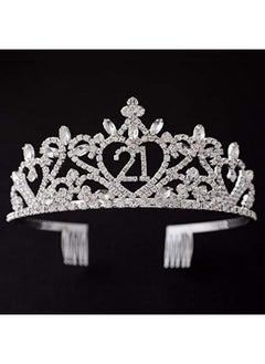 21St Birthday Tiara 21 Crown For Women Birthday Party Headband Hair Accessories Supplies (Silver Heart) - pzsku/ZD3D123736A13A1EACE2AZ/45/_/1660656560/778a555a-e5ac-42e9-9d4a-375e6607fb76