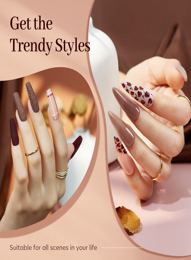 Modelones Poly Nail Gel, 6 Colors Nude Skin Tones Pink Neutral Brown Collection Poly Extension Gel Set Builder Manicure DIY Design Nail Art Home Salon Beauty Gift - Image 5