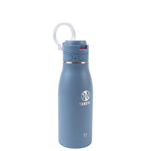 Takeya Traveler Leakproof Coffee Mug - Carrying Loop - Insulated Drinkware for Everyday Use - Durable & Portable with Spill-Proof Design - 17 oz, Bluestone - Image 1