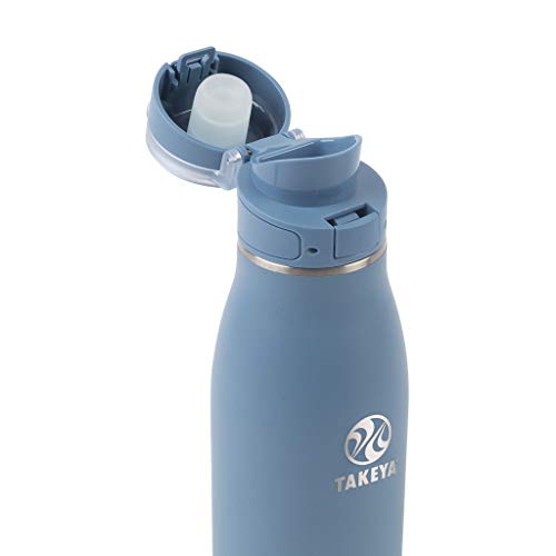 Takeya Traveler Leakproof Coffee Mug - Carrying Loop - Insulated Drinkware for Everyday Use - Durable & Portable with Spill-Proof Design - 17 oz, Bluestone - Image 2