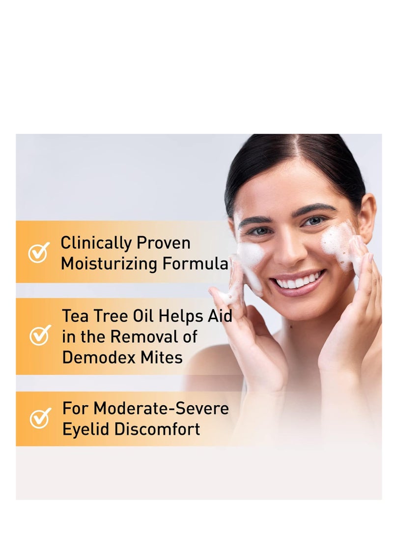 OCuSOFT - OCuSOFT Oust Demodex Foam Cleanser - Extra Strength - Foaming Cleanser for Eyelids & Eyelashes with Tea Tree Oil - Eyelid Cleanser to Remove Oil, Debris & Pollen - 1.68 fl oz - Image 1