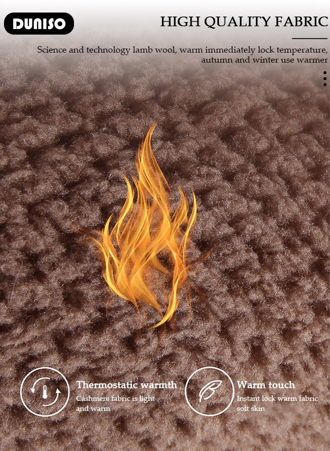 DUNISO 2pcs Auto Warm plush Universal Four Seasons Front Car Seat Covers Luxury Include Front Car Seat Protector Compatible with 95% Vehicle Fit for Cars Truck SUV or Vans - Image 5