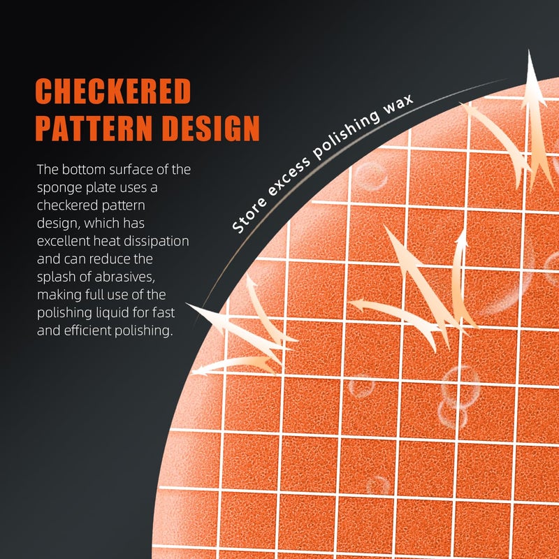 SPTA Buffing Polishing Pads, 5Pcs 4.5 Inch Face for 4 Inch 100mm Backing Plate Mix Cutting force Buffing Pads Cutting Polishing Pad Kit For Car Buffer Polisher Compounding,Polishing, Waxing-FPTFS4-MIX - Image 5