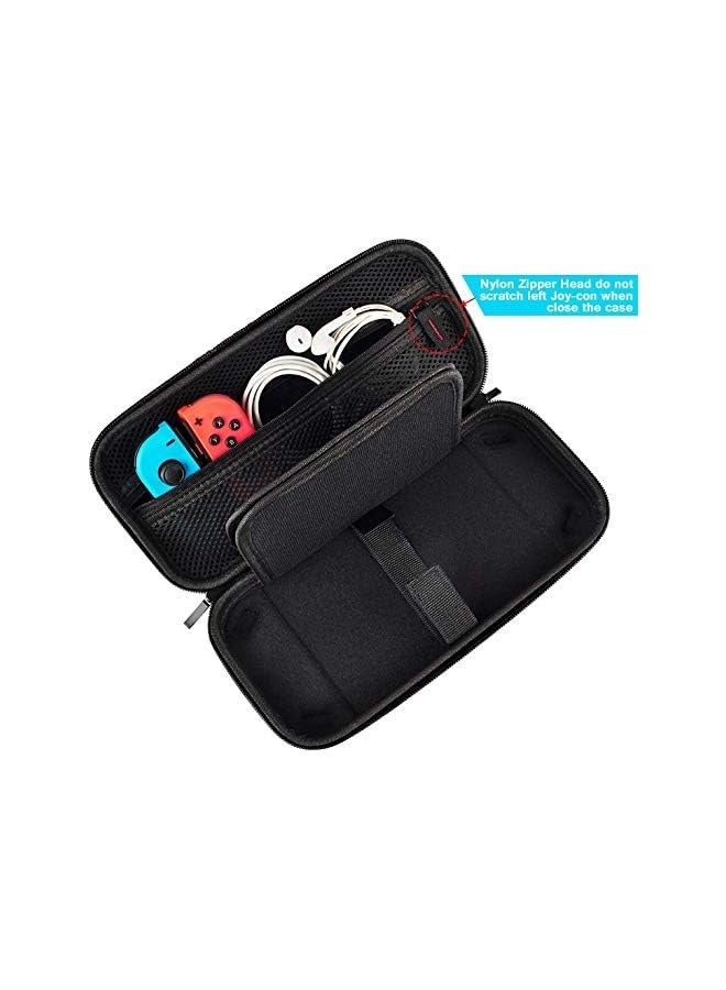 Switch Carrying Case compatible with Nintendo Switch - 20 Game Cartridges Protective Hard Shell Travel Carrying Case Pouch for Nintendo Switch Console  Accessories, Black - Image 4