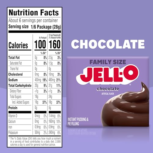 Jell-O JellO Chocolate Artificially Flavored Instant Pudding  Pie Filling Mix Family Size 59 oz Box - Image 5