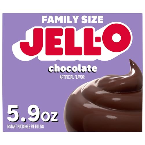 Jell-O JellO Chocolate Artificially Flavored Instant Pudding  Pie Filling Mix Family Size 59 oz Box - Image 1