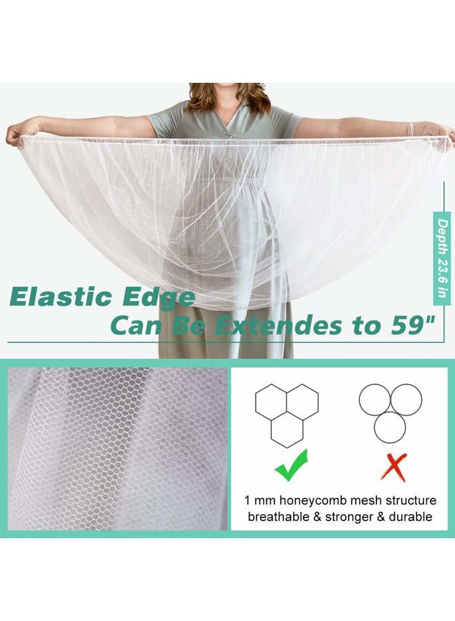 Sysmie 2 Pack Baby Mosquito Net for Strollers Carriers Car Seats Cradles, Portable Durable & Long Lasting Infant Insect Shield Netting (White) - Image 2