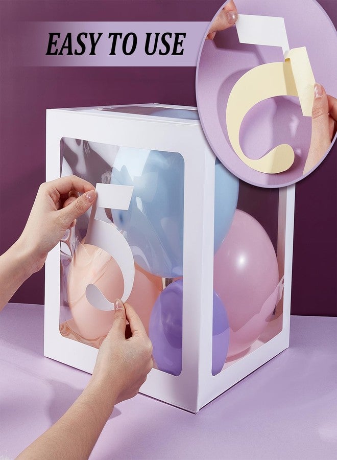 GLASSWINDS 12 Pcs Transparent Balloon Boxes for Baby Shower Decorations, Clear Balloon Boxes with 99 Letters for Wedding Gender Reveal Grad Birthday Party Bridal Anniversary Backdrop Decor - Image 4