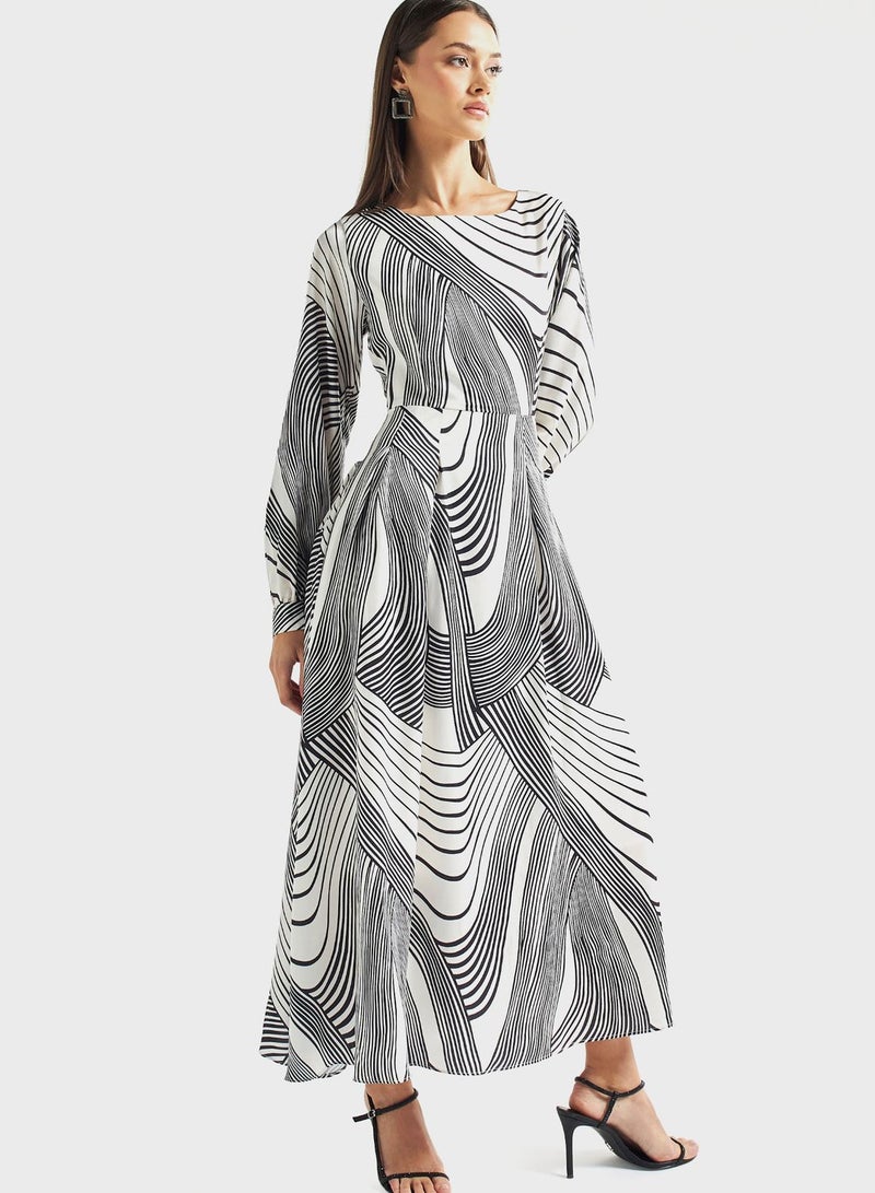 FAV Abstract Print Dress - Image 1