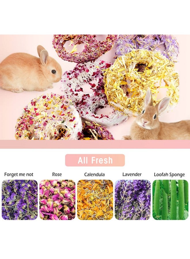 Natural Bunny Chew Toys for Rabbit Treat,Guinea Pigs Toys Organic Loofah Chew, Handmade Rabbit Chew Toys for Hamster Rabbit Rats Chinchilla Hamsters Groundhog Squirrels（6 Pcs） - Image 3