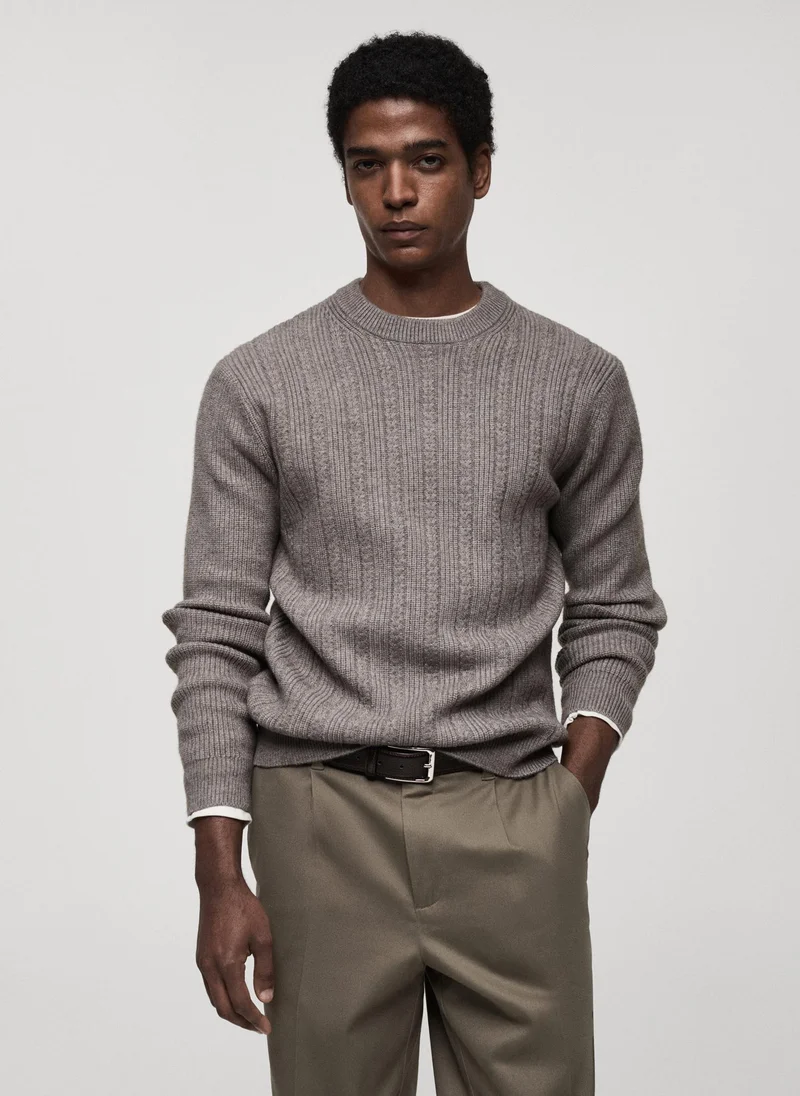 مانجو مان Combined Knitted Sweater