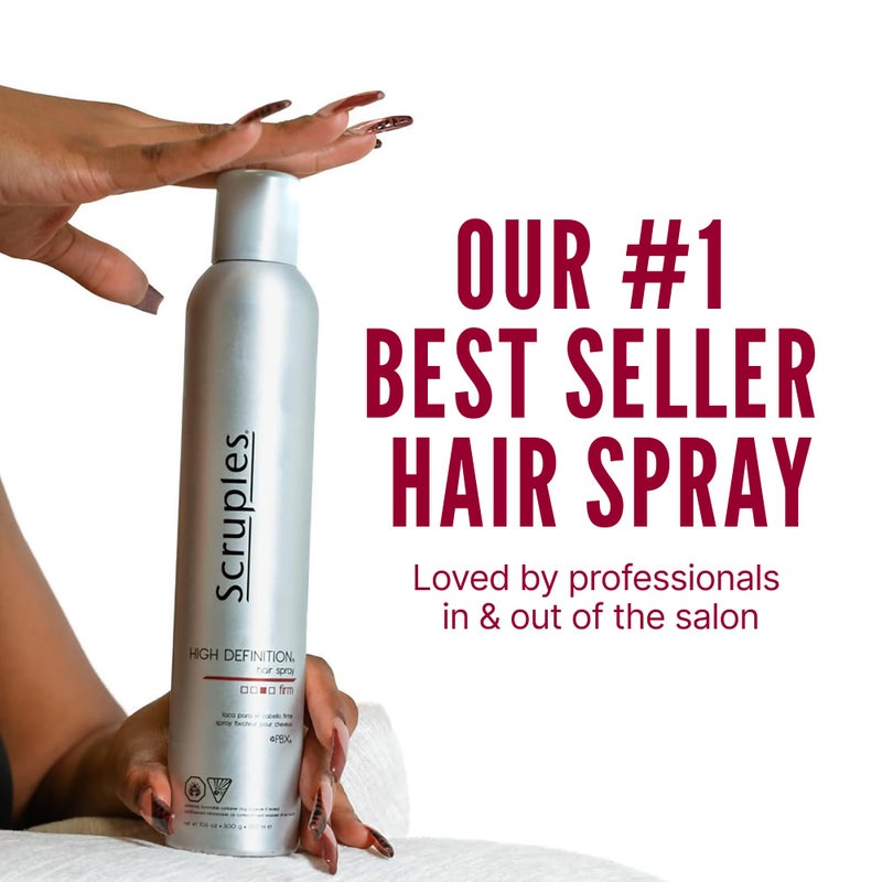 Scruples High Definition Hair Spray - Volumizing Hairspray with Extra Hold & Shine - For All Hair Types - Volumizing Spray is Humidity Resistant, Smoothing, & Non-Sticky (10.6 oz) - Image 2