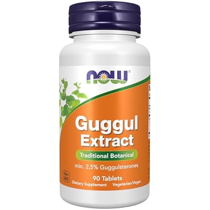 Now Supplements, Guggul Extract 500 mg per Tablet, 90 Tablets - Image 1