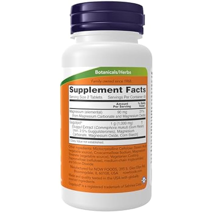 Now Supplements, Guggul Extract 500 mg per Tablet, 90 Tablets - Image 2