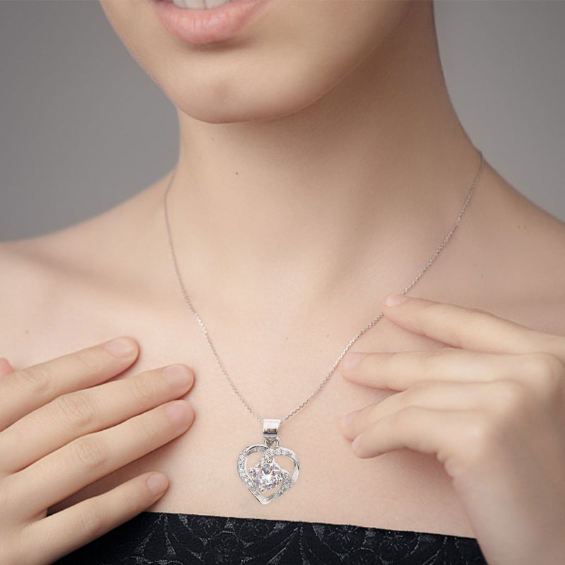 2 Pcs Heart-shape Necklace Pendant Fashion DIY Hanging Jewelry Pendant - Image 4