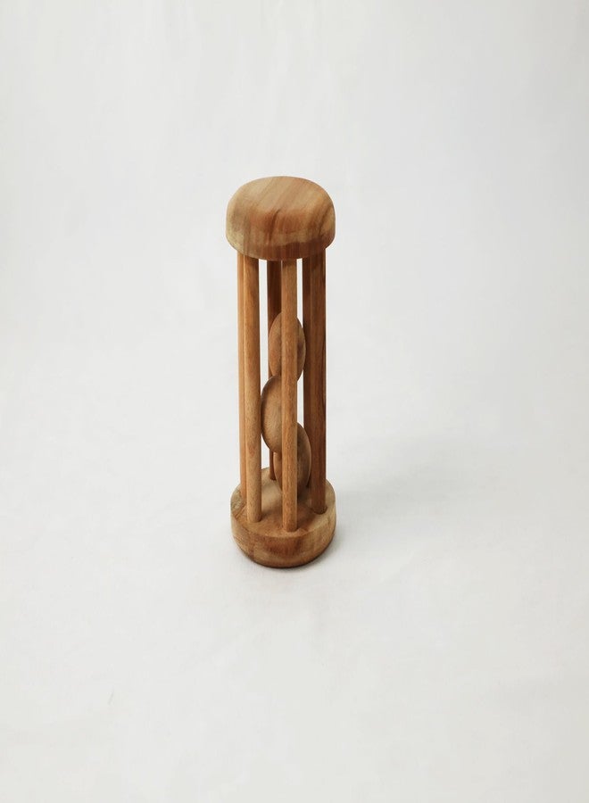SOULILLY Neem Wood Tumbler Rattle Toy for Kids | Rounded Easy to Grip Design | Smooth Finish for Small Hands | for Age 3 Plus Months | Sensory Play Toy - Image 5