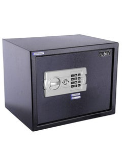 Rubik Large A4 Documents Size Safe Box for Home Office with Key and Pin Code Keypad for Cash Documents Jewelry Passports (30x38x30cm) Black  - Image 1
