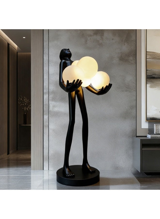 Floor Lamp Modern Creative Abstract Human Sculpture Floor Lamp - Modern Home Art Lighting, Artistic Fiberglass Standing Lamp with 6 Free G9 Bulbs, Warm Glow, Modern Luxury Decorative Lighting for Living Room/Hotel Lobby/Art Gallery/Shopping Mall - Image 3