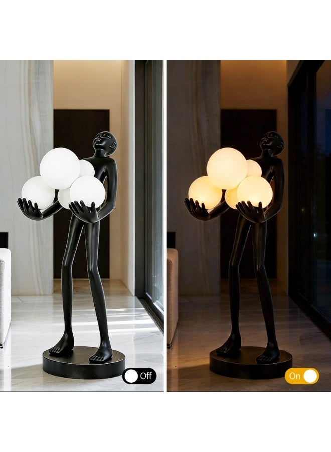 Floor Lamp Modern Creative Abstract Human Sculpture Floor Lamp - Modern Home Art Lighting, Artistic Fiberglass Standing Lamp with 6 Free G9 Bulbs, Warm Glow, Modern Luxury Decorative Lighting for Living Room/Hotel Lobby/Art Gallery/Shopping Mall - Image 4
