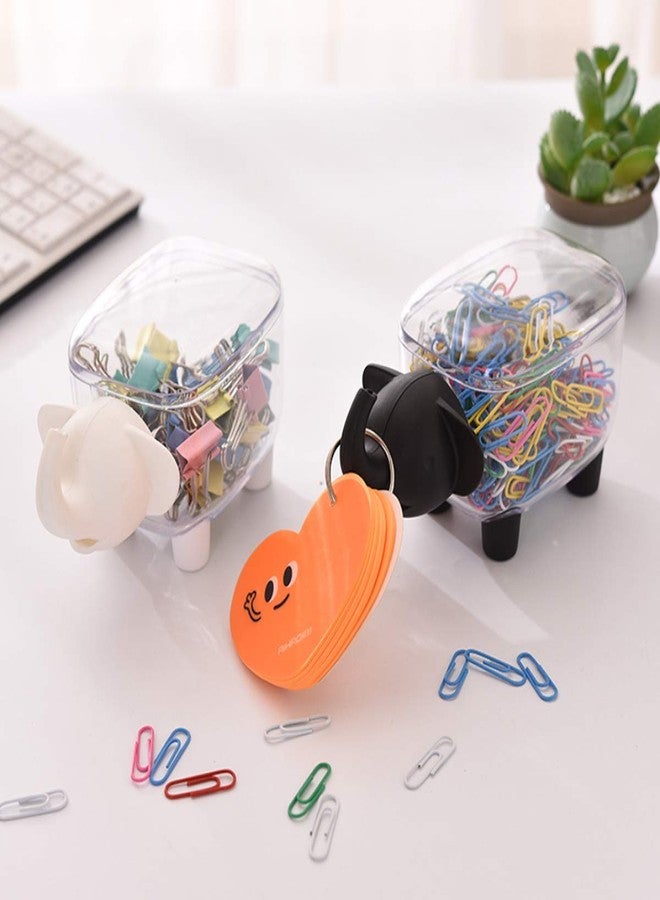 TabEnter Creative Dustproof Storage Box, for Office Stationery, Toothpicks, Cotton Swabs, etc. (Elephant) (Black) - Image 2