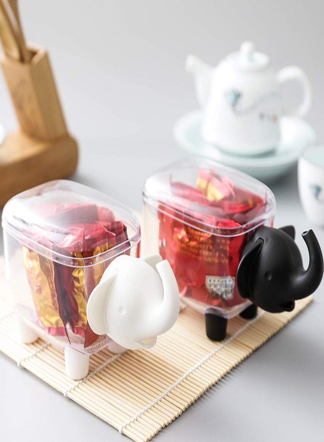 TabEnter Creative Dustproof Storage Box, for Office Stationery, Toothpicks, Cotton Swabs, etc. (Elephant) (Black) - Image 3