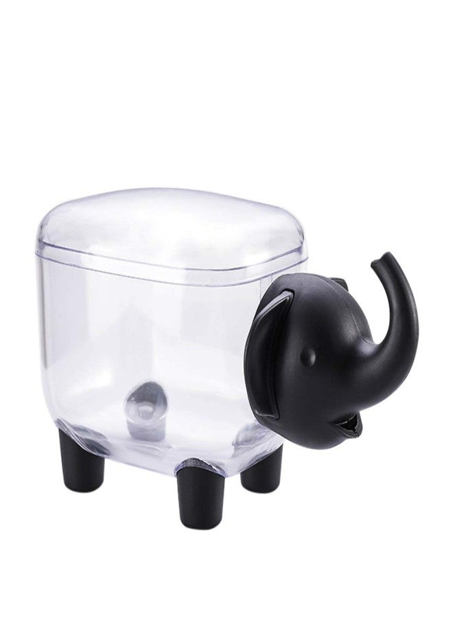 TabEnter Creative Dustproof Storage Box, for Office Stationery, Toothpicks, Cotton Swabs, etc. (Elephant) (Black) - Image 1