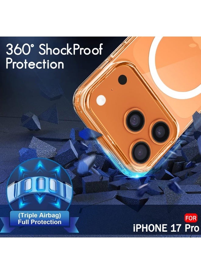 IPhone 17 Pro MagSafe Case Cover | Camera Protection | Hard Crystal Clear Back | Shockproof Bumper Case Cover for iPhone 17 Pro (Transparent) - Image 5