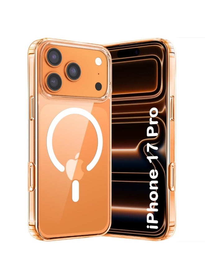 IPhone 17 Pro MagSafe Case Cover | Camera Protection | Hard Crystal Clear Back | Shockproof Bumper Case Cover for iPhone 17 Pro (Transparent) - Image 1