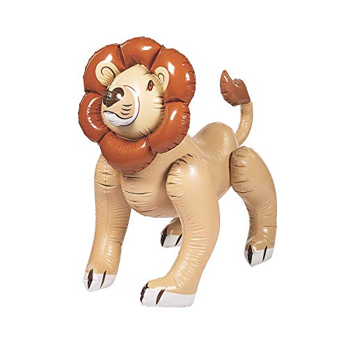 Fun Express Inflatable Jumbo African Safari Lion Party Decor and VBS Toys 1 Piece - Image 1