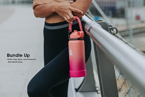 HYDRO CELL Stainless Steel Insulated Water Bottle with Straw - For Cold & Hot Drinks - Metal Vacuum Flask with Screw Cap and Modern Leakproof Sport Thermos for Adults (Coral/Punch 32oz) - Image 5