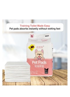 NNC PETS Pet toilet training pads, 5-Layer Leak-Proof Pee Pads for Small dogs, Tear-resistant and Odor controlled, 100Pcs Highly absorbent disposable Pee Pads for Indoor use, Comfortable pad, 45 cm (Blue)  - Image 4