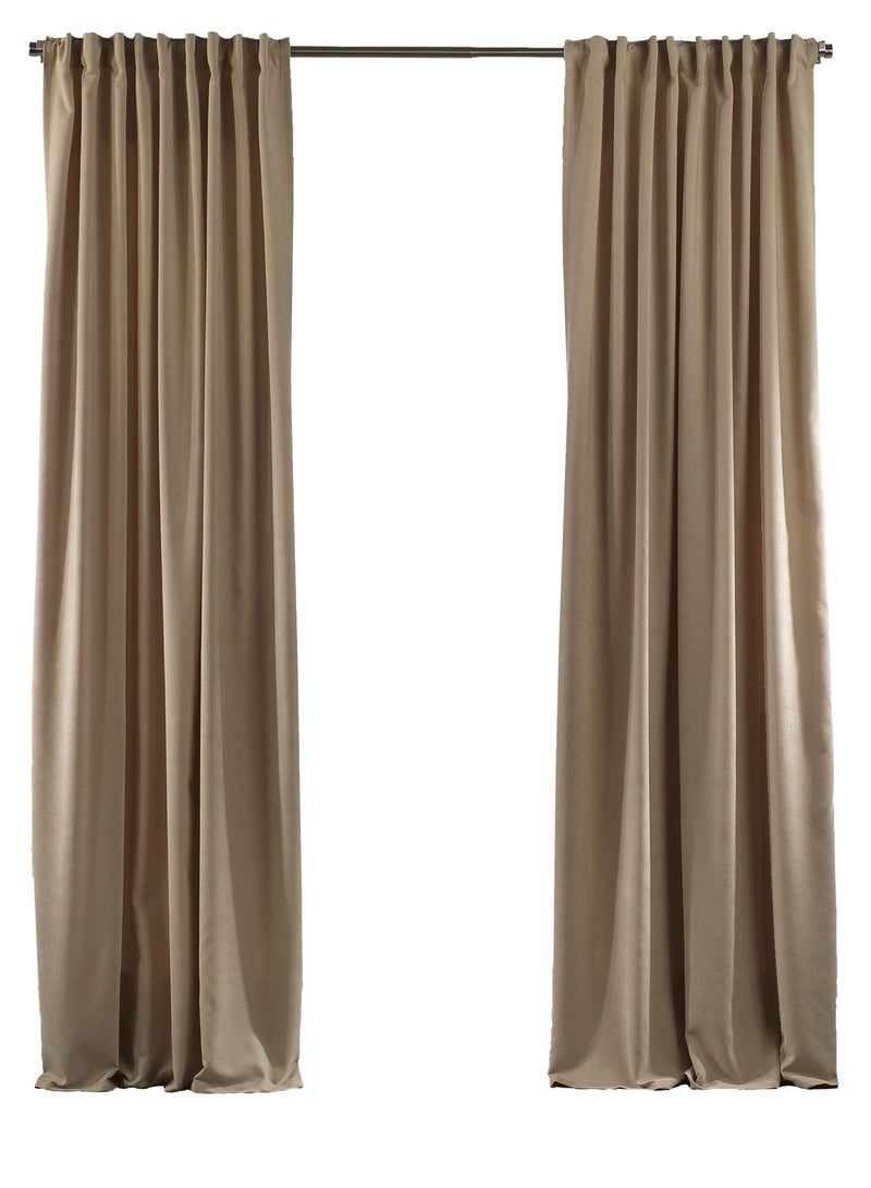 Zeenah Furniture Solid Color Home Decorative Curtains Velvet Look 2 Panels Hanging Back Tap & Rod Pocket Living Room Nursery Room Kitchen Office Windows Home Decoration - Image 5