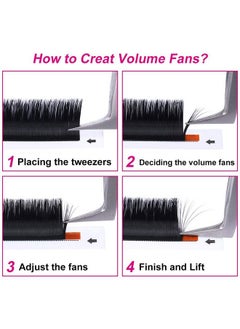 FADLASH Eyelash Extensions D Curl Easy Fan Lash Extensions 0.07 Mixed Tray 814Mm Volume Lashes Extensions (0.07D Mix 814Mm)  - Image 3