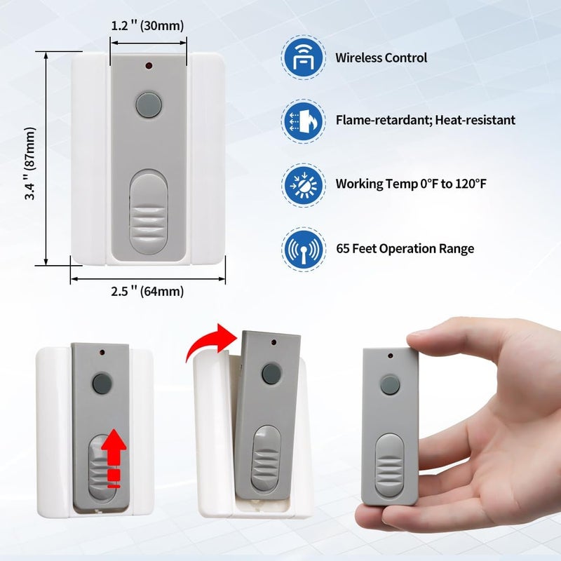 TOPENS TC173 Wireless Push Button for Automatic Swing Sliding Gate Opener Surface Mounted Portable Switch Accessory - Image 5