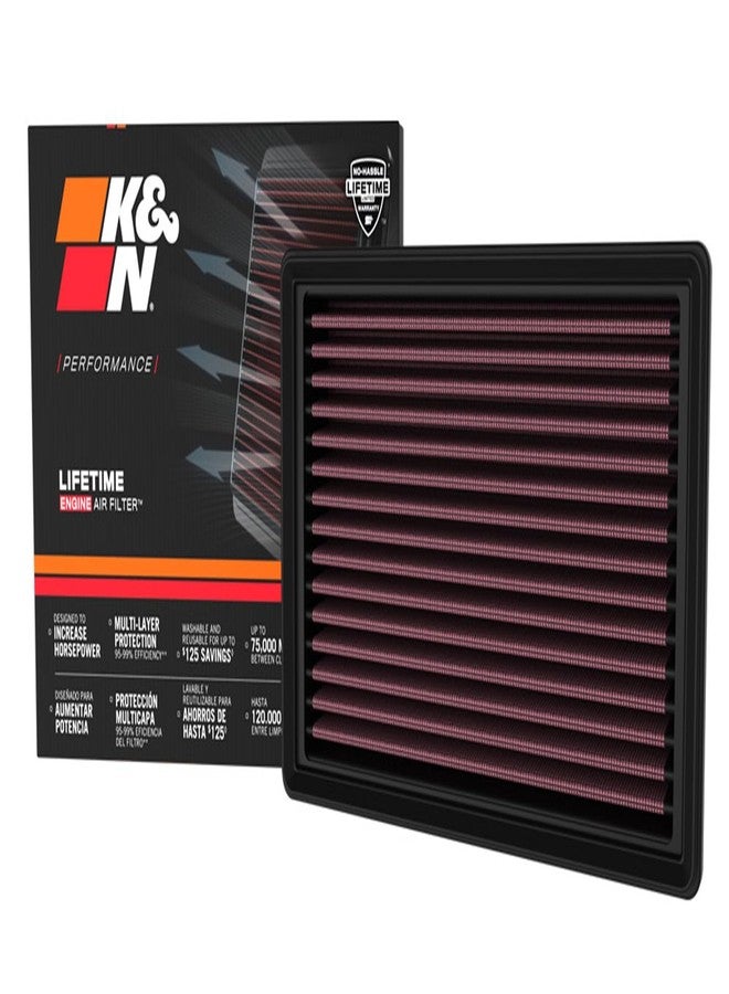 K&N Engine Air Filter: High Performance, Premium, Washable, Replacement Filter: Compatible with 2021-2023 Toyota Yaris, Yaris Cross, 33-3179 - Image 1