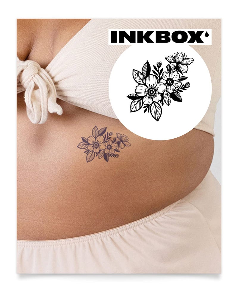 inkbox Inkbox Temporary Tattoos, Semi-Permanent Tattoo, One Premium Easy Long Lasting, Water-Resistant Temp Tattoo with For Now Ink - Lasts 1-2 Weeks, Contrast, 3 x 3 in 