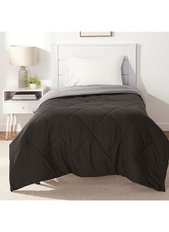 erorex Reversible Lightweight Microfiber Comforter Blanket Twin Twin Xl Black Gray  - Image 1