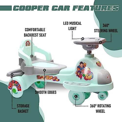 KIDBITKART Tuktuk Car Musical With Lights Plasma Car Ride On For Kids,Baby Car,Ride On Magic Car For Kids 2 To 8 Years Boys Girls (Grey) - Image 5