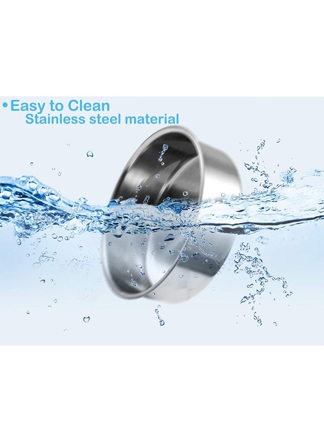 اتش واي كأس طبق تغذية الطيور ، الفولاذ المقاوم للصدأ الببغاء الغذاء السلطانية تغذية أكواب حظيرة حامل المشبك ، الفولاذ المقاوم للصدأ تغذية أكواب التغذية للكلب الطيور الببغاء القط الأرنب (2 قطعة) - Image 3