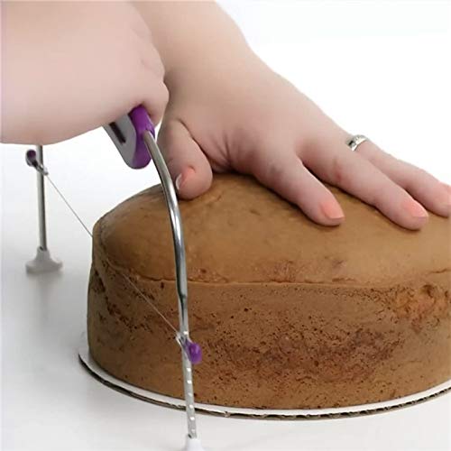 WENGTY 1 PC Adjustable Bread Cake Slicer Cutter Pizza Dough Leveler Cake Decor Stainless Steel Tool Silver Color - Image 3