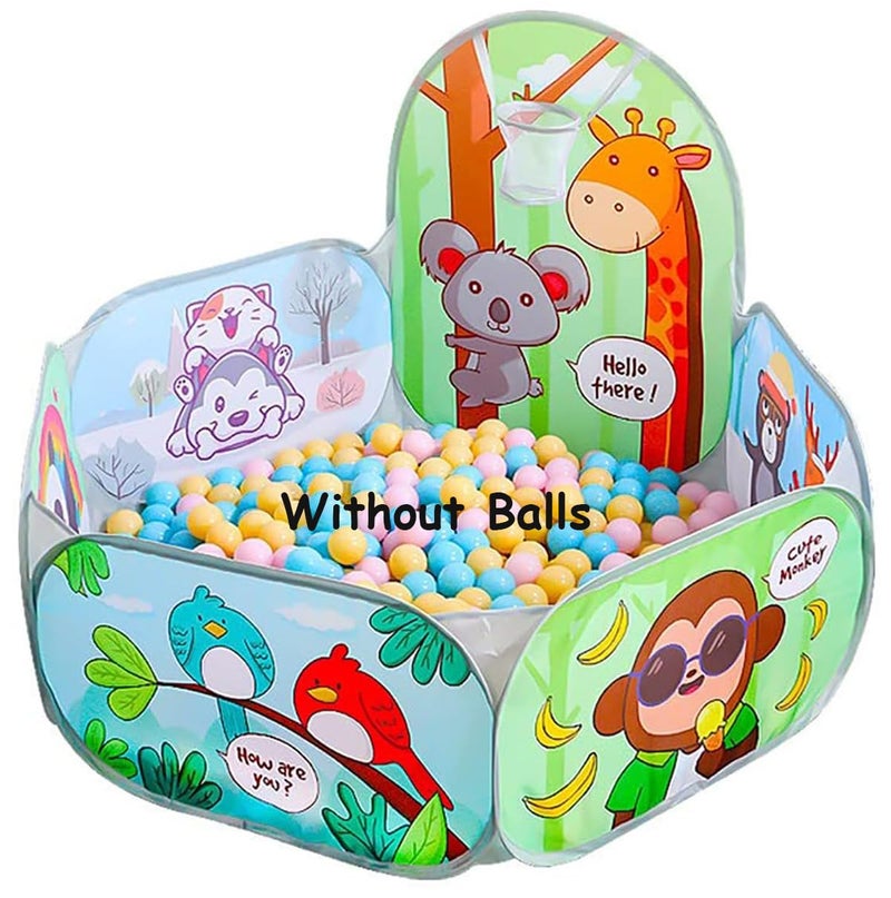 Magicwand 【Without Balls】 X-X-Large Size Mesh Multi-Colored Cartoon Theme Pop-Up Activity Basket Ball-Pool【Age Upto 3 Yrs】 - Image 1