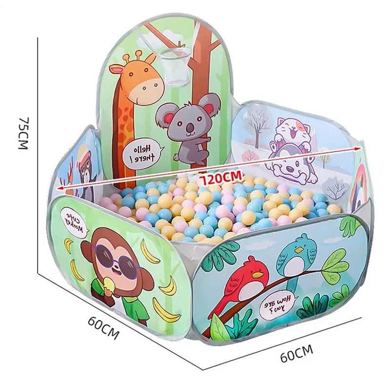 Magicwand 【Without Balls】 X-X-Large Size Mesh Multi-Colored Cartoon Theme Pop-Up Activity Basket Ball-Pool【Age Upto 3 Yrs】 - Image 2