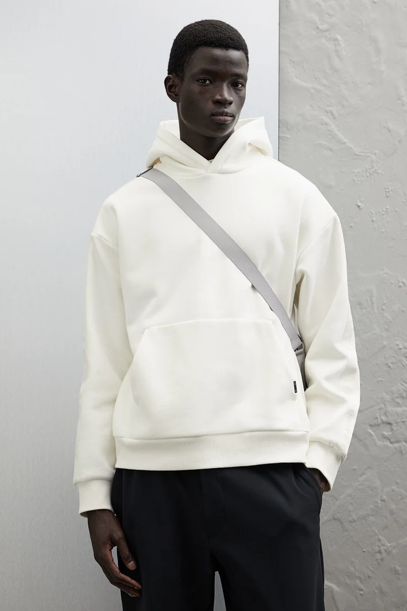 H&M Loose Fit Hoodie With Sidestripes
