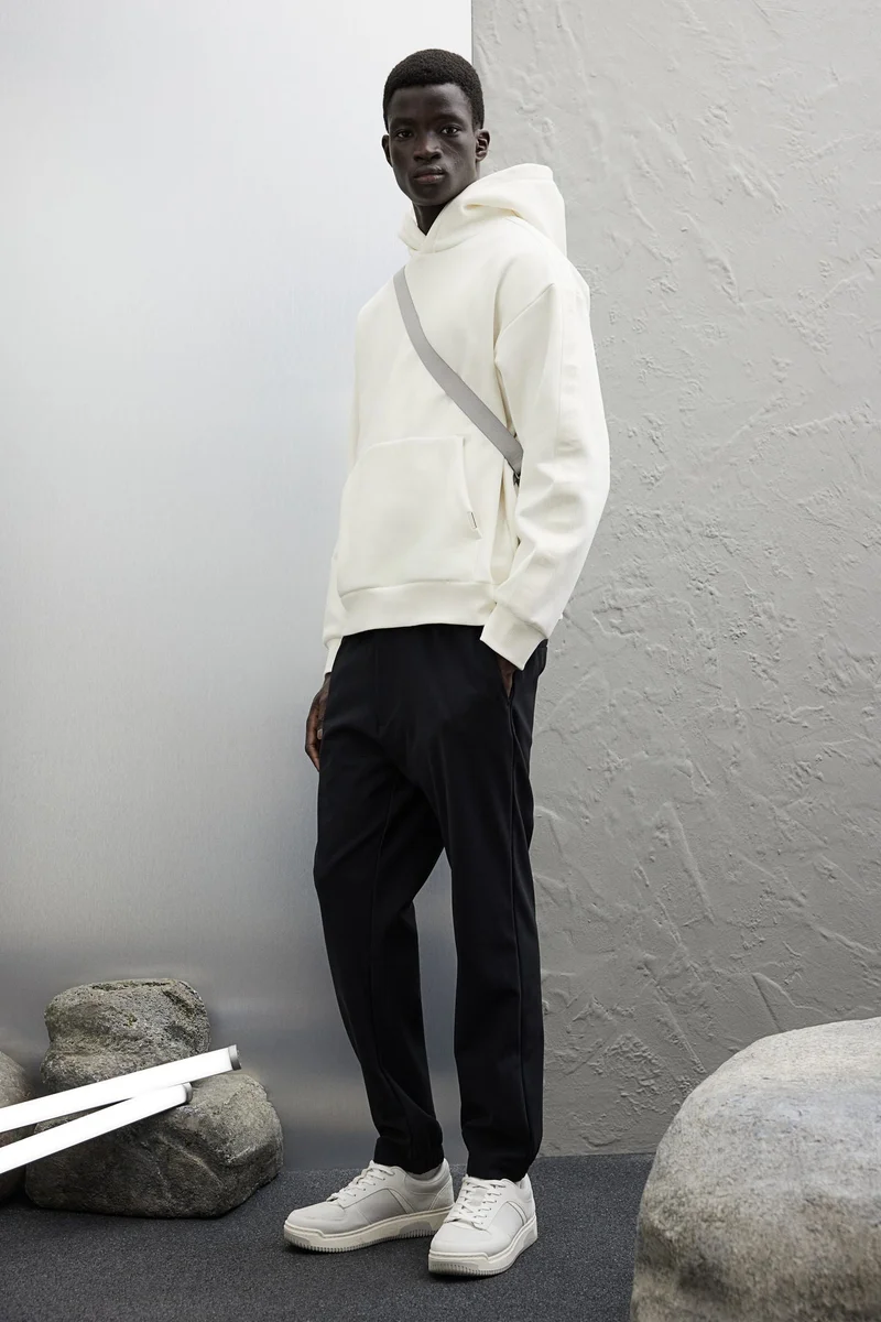 H&M Loose Fit Hoodie With Sidestripes