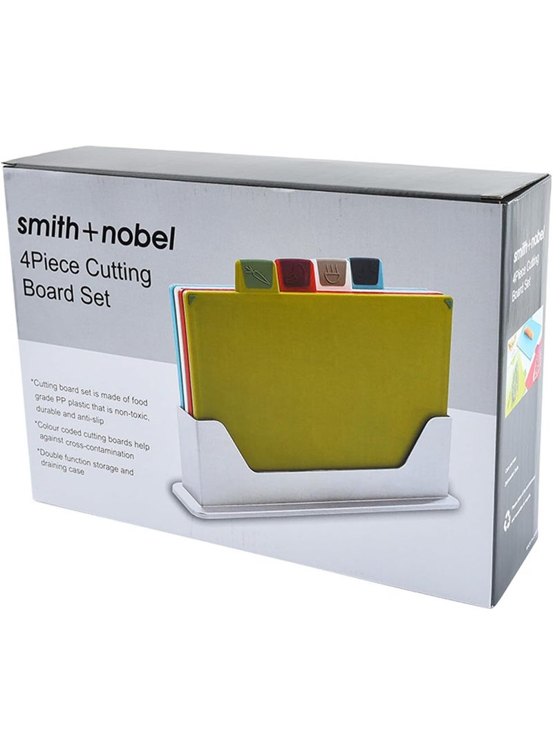 4-Piece Plastic Cutting Board Set – Kitchen Chopping Boards, Mold-Resistant, Dishwasher Safe - Image 4